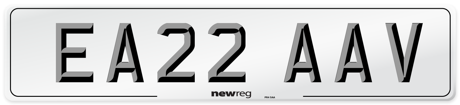EA22 AAV Number Plate from New Reg
